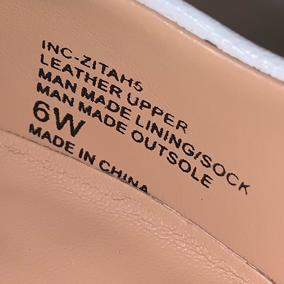 INC | Zitah White Leather 6W Pointed Toe Pumps - Picture 4 of 6